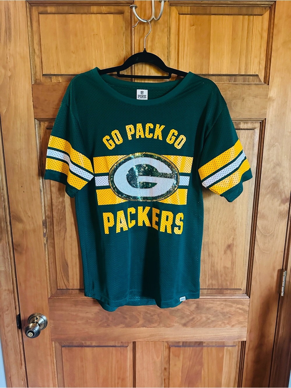 PINK Victoria's Secret Green Bay packers sequin jersey size medium